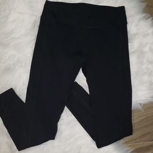 Fabletics Black Mesh Leggings with Reflective